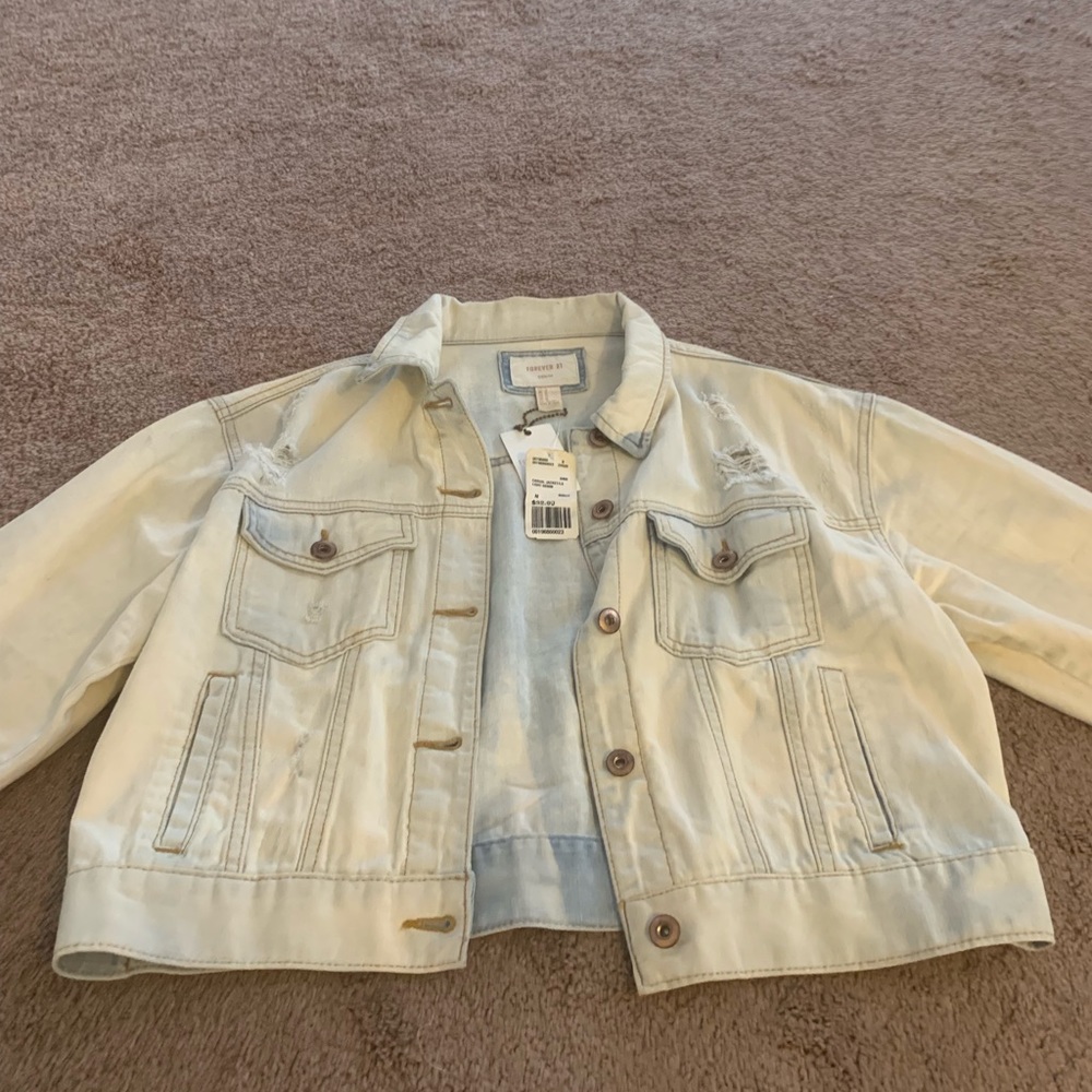 Forever 21 Distressed Jean Jacket